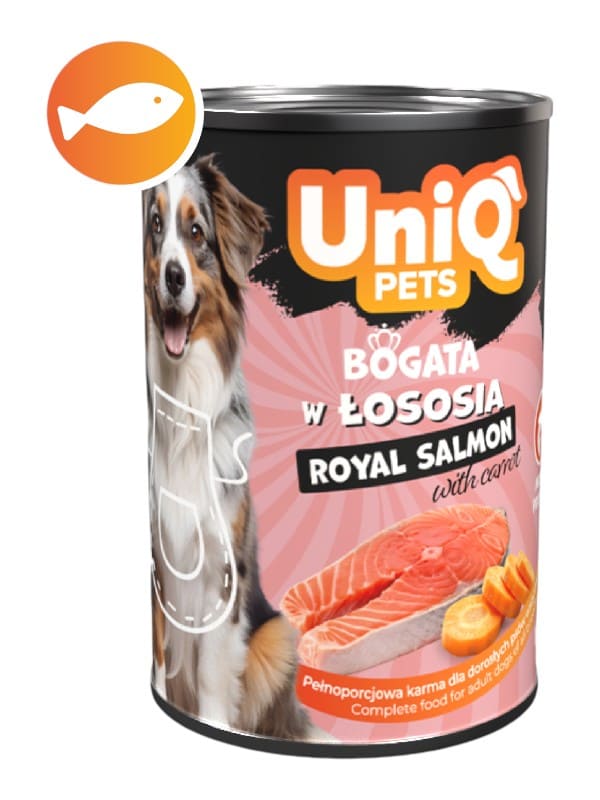 Uniq Pets Royal Salmon patee koertele, 375g
