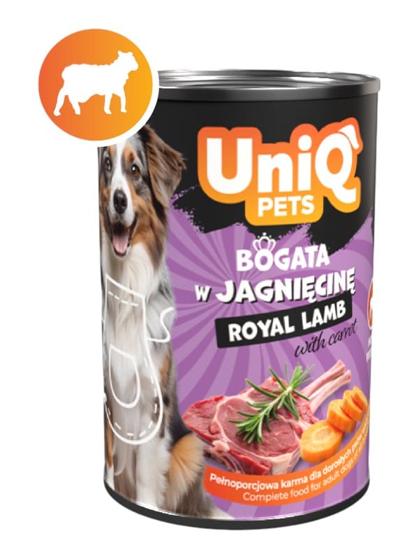 Uniq Pets Royal Lamb patee koertele, 375g