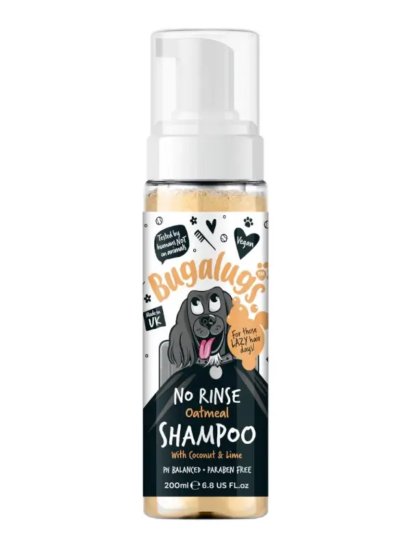 Bugalugs Oatmeal loputusvaba šampoon koertele, 200ml