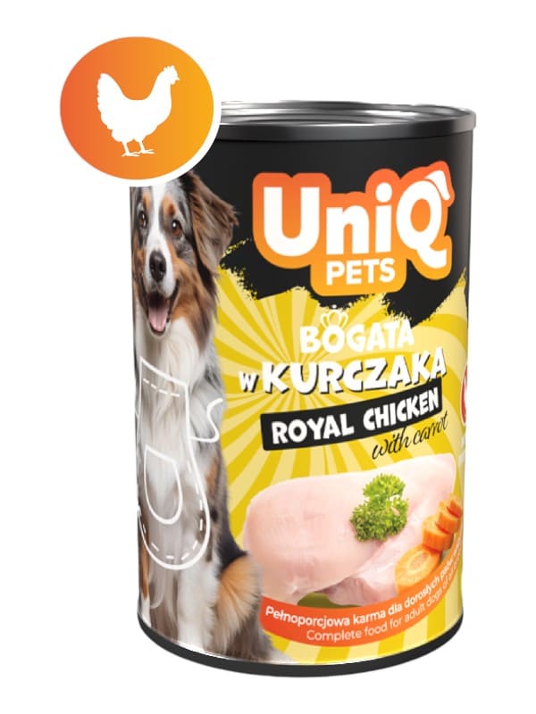 Uniq Pets Royal Chicken patee koertele, 375g