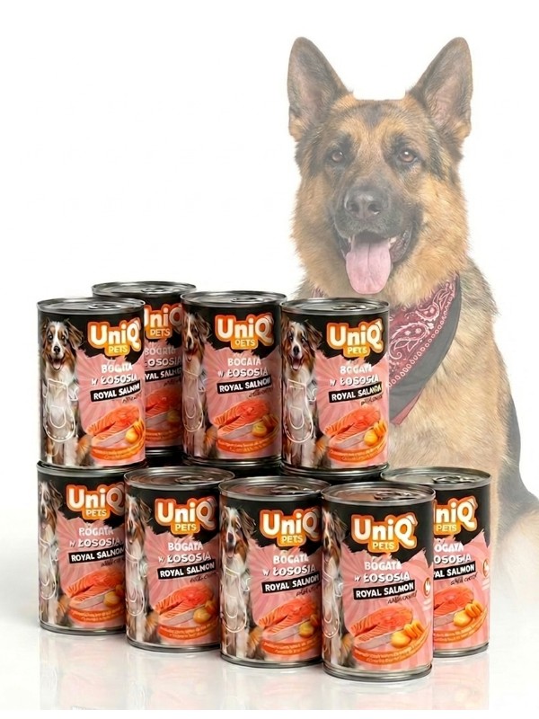 Uniq Pets Royal Salmon patee koertele, 12x375g