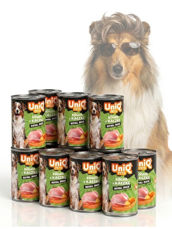 Uniq Pets Royal Duck patee koertele, 12x375g