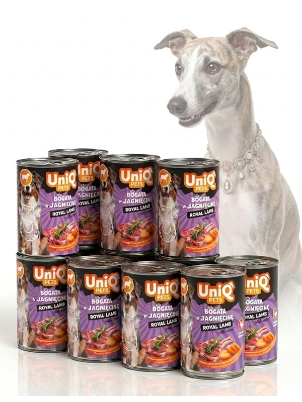 Uniq Pets Royal Lamb patee koertele, 12x375g